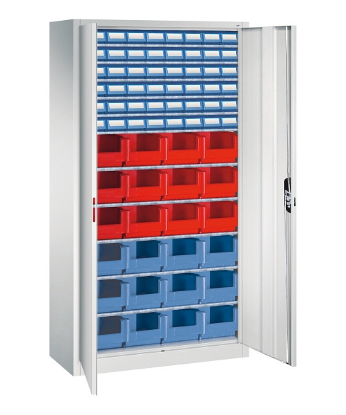 C+P Magazinschrank Serie 13, H1980xB1000xT420mm, 7035/7035, Einlegeböden 11, 133144-29 S10110