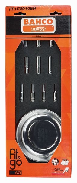 Bahco Fit&Go 1/3 Schaumstoffeinlage mit Satz 1/4"-Steckschlüsseleinsätze, lang, 11-teilig, FF1E2010EH