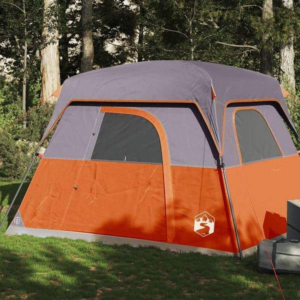 vidaXL Campingzelt 4 Personen Orange Wasserdicht, 94544