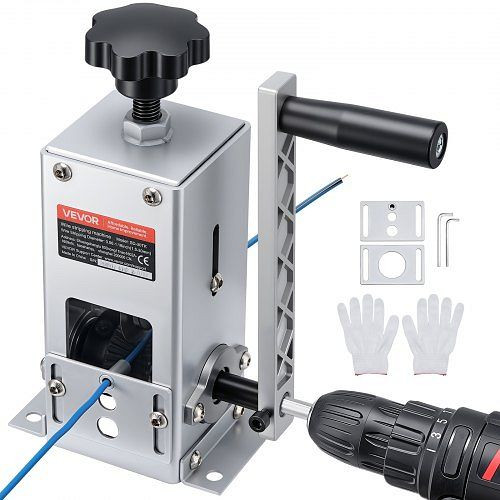 VEVOR Abisoliermaschine, 1,5-30 mm, Handkurbel-/Bohrmaschinenbetrieb, Q235-Rahmen, für Kupferschrott, FXBXJSDDDCGWTNJSU001V0