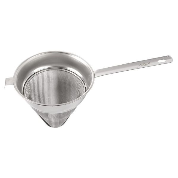 Vogue Spitzsieb mit Edelstahl-Gaze 24cm, hochwertig, E819