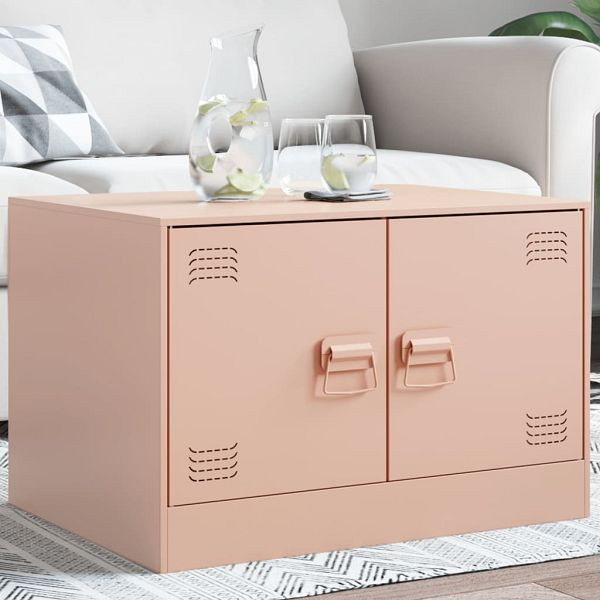 vidaXL Couchtisch Rosa 67x50x44 cm Stahl, Material: Kaltgewalzter Stahl, 841728