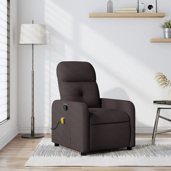 vidaXL Massagesessel Dunkelbraun Stoff, 374211, 8721012371682