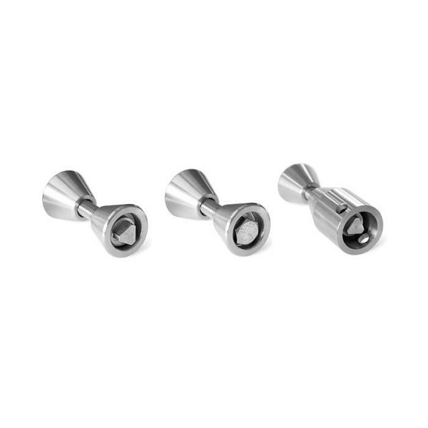 Stein HGS Ersatz-Spannkegel für 3p-Technologie, Feuerwehr-Dreikant-Spannkegel, bestehend aus Dreikantschraube M12, Spannkegel N1 und Spannkegel N2 mit Innengewinde, 25208
