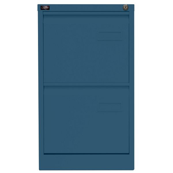 Bisley LIGHT Hängeregistraturschrank LIGHT, einbahnig, 2 HR-Schubladen, 687 prussian, IPCCA12687