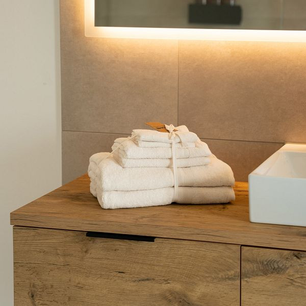 HOME DELUXE Handtuch Set 6 teilig CUDDLE, Beige, 55536