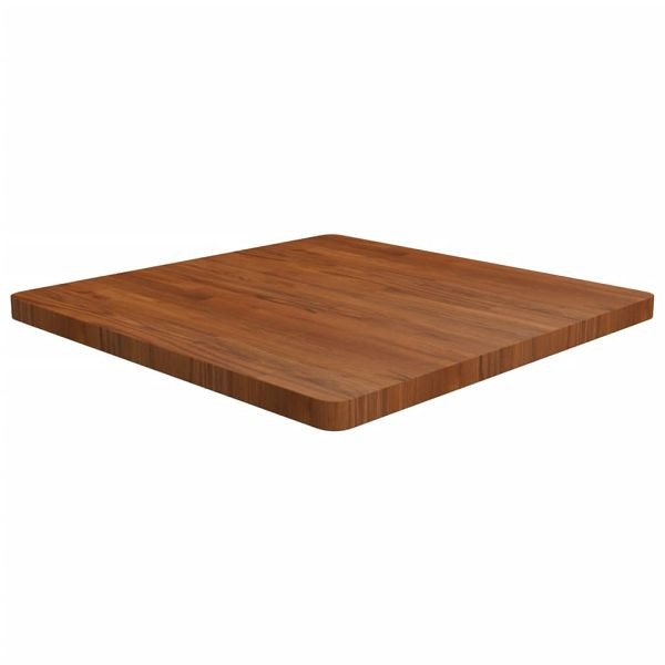 vidaXL Tischplatte Quadratisch Dunkelbraun 80x80x4cm Behandelte Eiche, 343078