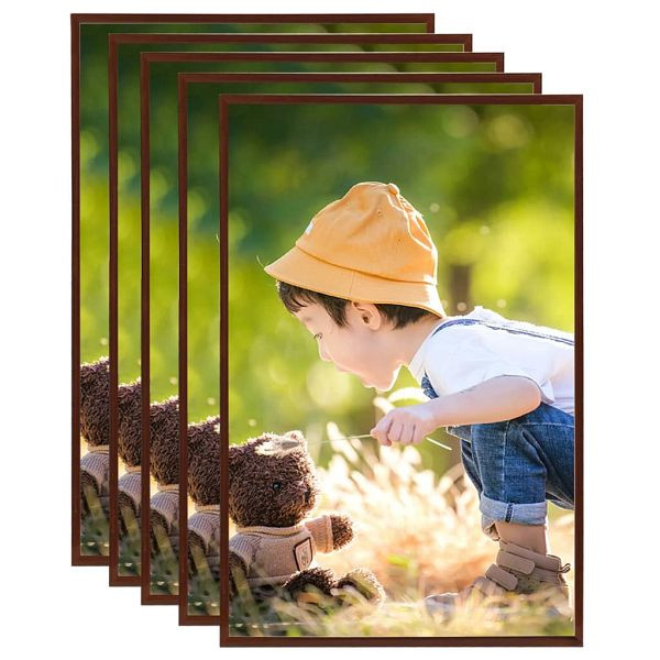 vidaXL Bilderrahmen Collage 5 Stück für Wand Tisch Bronze 70x90 cm MDF, 332237