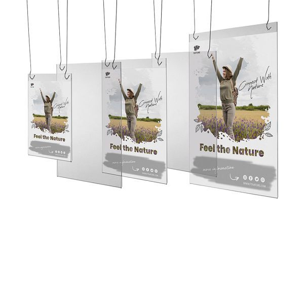 VKF Renzel Acrylglastasche „Basic” - mit 2 Bohrungen, DIN A4, Hochformat, 10 Stück, 60.0008.13