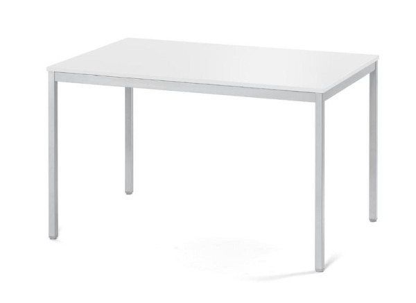 Deskin Konferenztisch MULTI MODUL, Platte Weiß, Gestell Alusilber RAL 9006, B 1200 x T 800 x H 728 mm, 359521