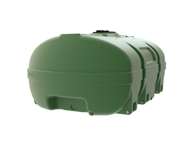 Cemo PE-Fass 5000 l kofferförmig, mit Klappdeckel 380 Grün RAL 6029, 12069