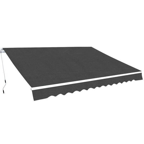 vidaXL Gelenkarmmarkise 350 cm Anthrazit, Top-Qualität, 275567