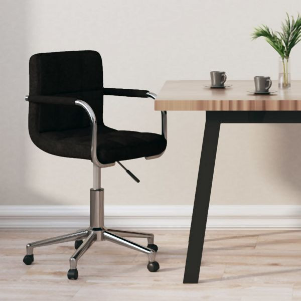 vidaXL Bürostuhl Drehbar Schwarz Stoff, stilvoll, 334797