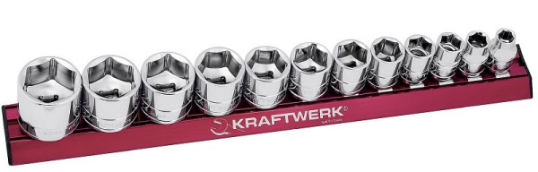 Kraftwerk 12-tlg. Steckschlüssel-Satz Zollmaße MAGALU 3/8", 200599