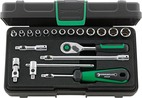STAHLWILLE Steckschlüssel-Garnitur Nr.40/13/6QR 6,3 mm (1/4") 19-teilig, 96011180