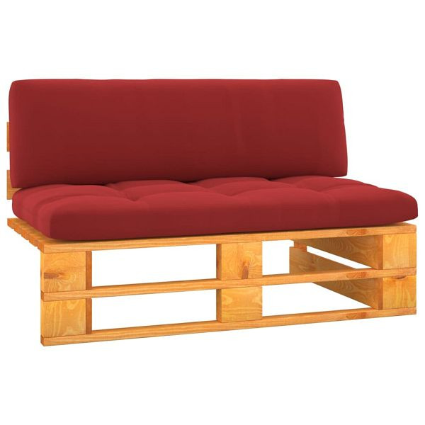 vidaXL Garten-Mittelsofa Paletten Honigbraun Imprägniertes Kiefernholz, 3066523