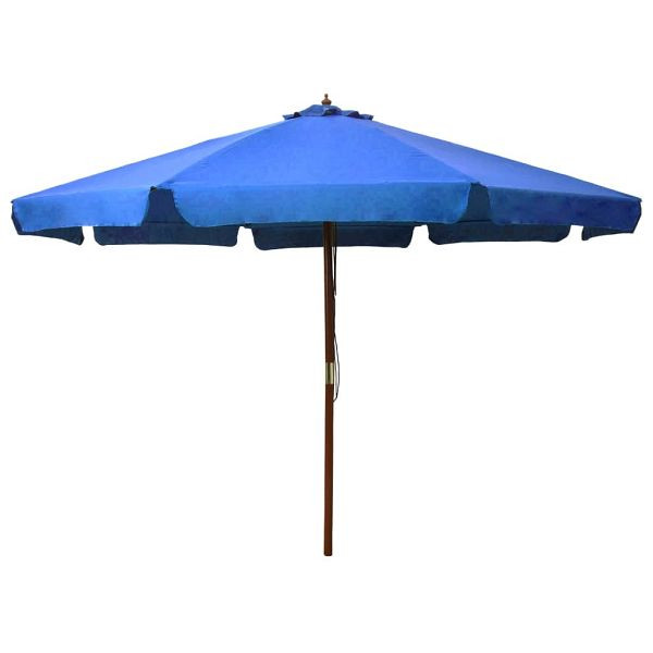 vidaXL Sonnenschirm mit Holzmast 330 cm Azurblau, 47219