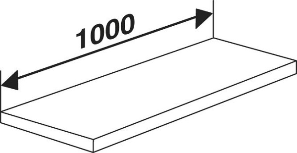 Kerkmann Fachboden Progress 2000, B 1000 x T 300 mm, lichtgrau, 50594311