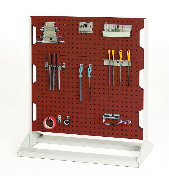 bott perfo Rack mit 40 Teilen 6 Platten, 20 Haken, 10 Klemmen, 10 Halter BxTxH: 1000 x 550 x 1125 mm, RAL 3004, 16917200.24V