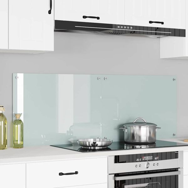 vidaXL Küchenrückwand Weiß 70 x 50 x 0,8 cm Gehärtetes Glas, 3415519