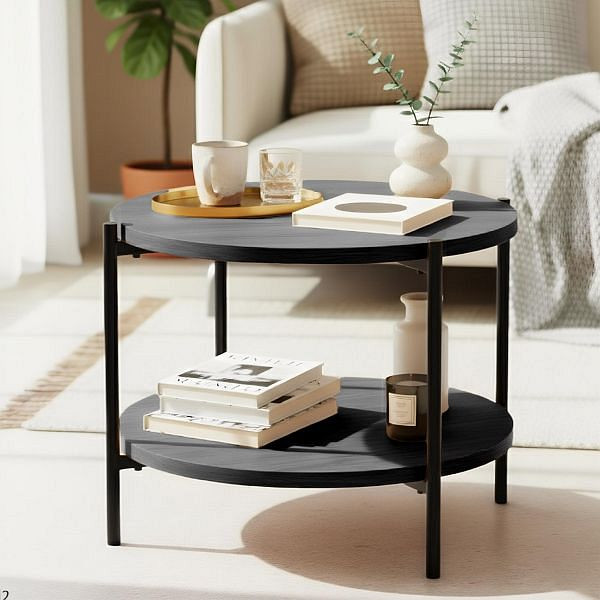 CLP Couchtisch Edduma 50 cm, grau, 326752, 4255716365943