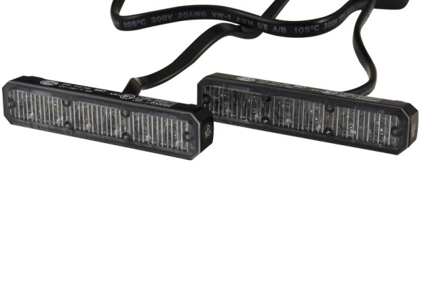 HELLA LED-Blitz-Kennleuchte, BST, 12/24V, rot, Anbau/Schraubanschluss, Kabel: 860mm, Stecker: offene Kabelenden, Set, 2XD 012 160-831