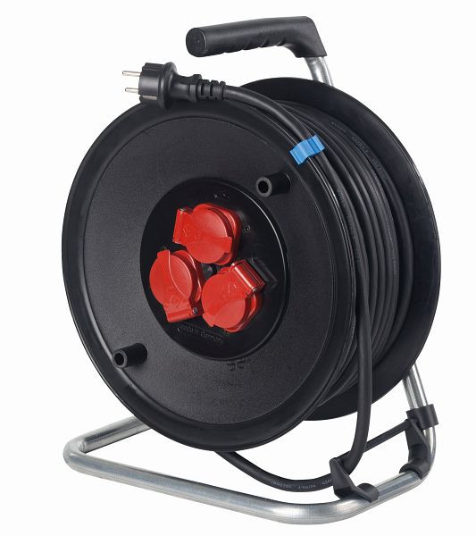 as-Schwabe Sicherheits-Kabeltrommel 320mm Ø 40 m schwere Gummischlauchleitung, H07RN-F 3G2,5 mit Schutzkontaktstecker, 20124