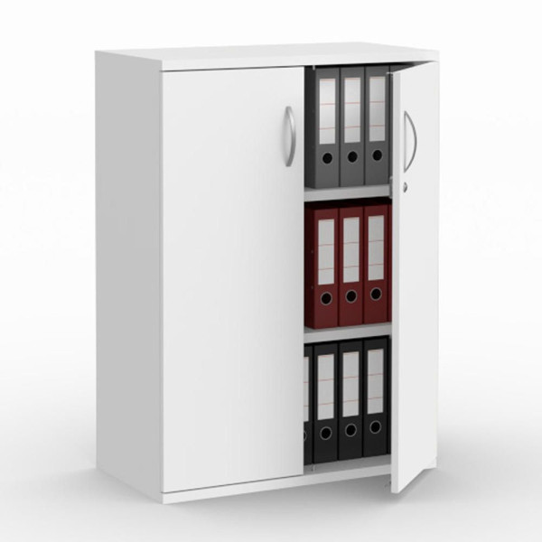 Deskin Flügeltürenschränke MULTI M pro, Dekor weiß, B 800 x H 1140 x T 420 mm, 294435