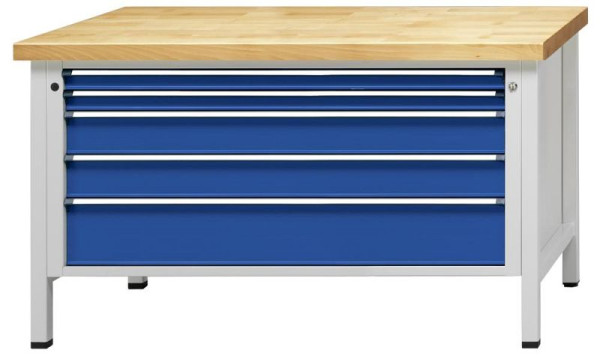 ANKE Werkbänke Kastenwerkbank, Modell 29 VX, 1500 x 800 x 890 mm, RAL 7035/5010, BMP 40 mm, 330.281
