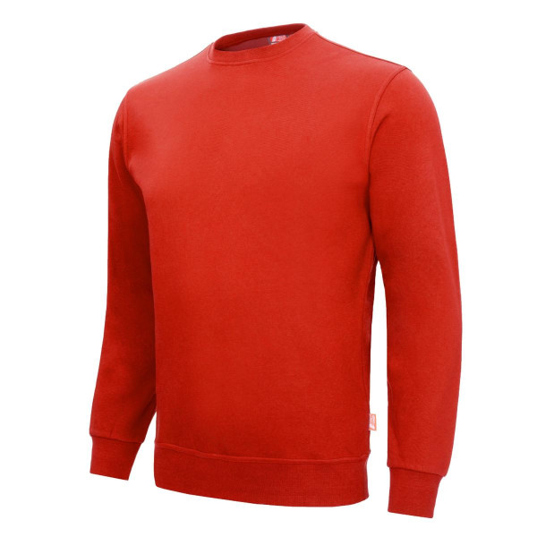 NITRAS MOTION TEX LIGHT, Pullover, 70% Baumwolle / 30% Polyester, 300 g/qm, STANDARD 100 by OEKO-TEX®, Größe: S, Farbe: rot, VE: 15 Stück, 7015-6000-S