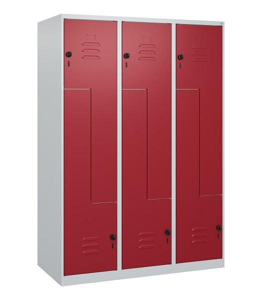 C+P Z-Spind Classic PLUS, 6 Abteile, 1700x1200x500mm, 7035/3003, Drehriegel, 0800037-326 S10006