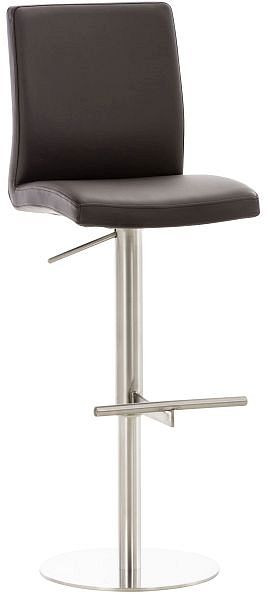 CLP Barhocker Cadiz Kunstleder edelstahl, braun, 308586