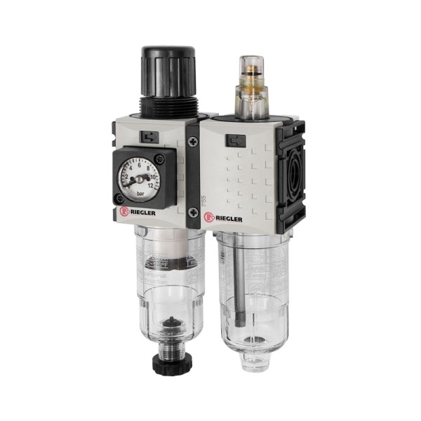 Riegler WE 2-teilig »FUTURA-mini«, PC-Behälter, Kompaktmanometer, G 1/4, 0,1-4, HA, 142466