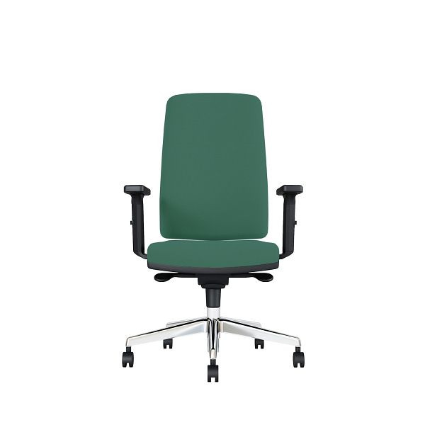 Bisley Bürodrehstuhl Stone, Tiefenverstellbarer Sitz, Mit 3D Armlehnen, Aluminiumfußkreuz, MR6496 forest green, STONETADMR6496