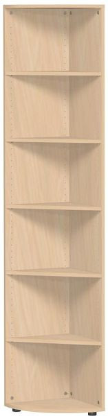 geramöbel Eckabschlussregal mit Standfüßen, 400x400x2160, Buche, S-346010-B