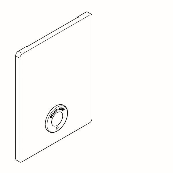 KWC Durchgangsventil, F5, elektronisch, ohne Mischung, UP, Fertigbauset DN20, für Batterie/Netzteil, 2030072786