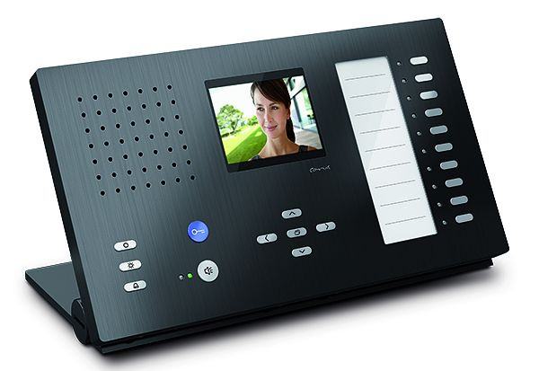 TCS Video Innenstation zum Freisprechen Serie Carus ADAPTO + 10 Tasten, Tischgerät schwarz, CAI2210-0156