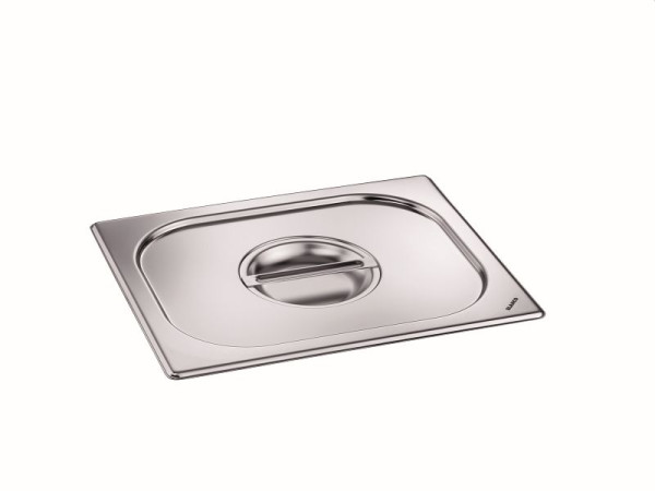 B.PRO GD 1/2 Deckel mit Griffmulde, aus rostfreiem Edelstahl, für Gastronorm-Behälter, 550656
