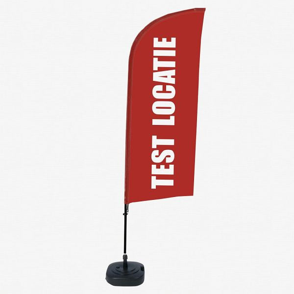 Showdown Displays Beachflag Alu Wind Komplett-Set Testzentrum Rot Niederländisch ECO, BFAW310-WT21-I632ECO