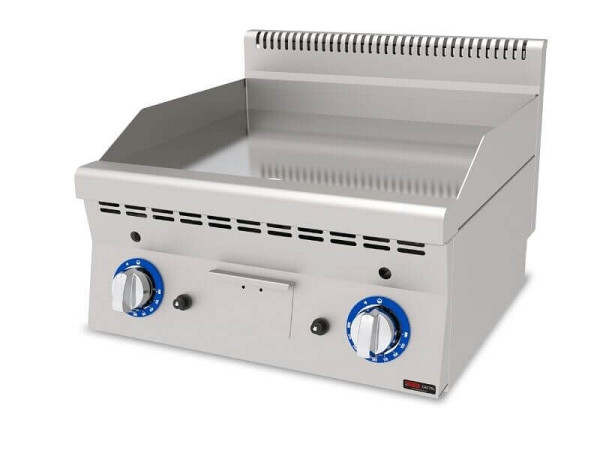 SGS Gastro Gas Bratplatte Hardchrome, Glatt, 7.4 kW, Premium Serie 600, AGI660CR