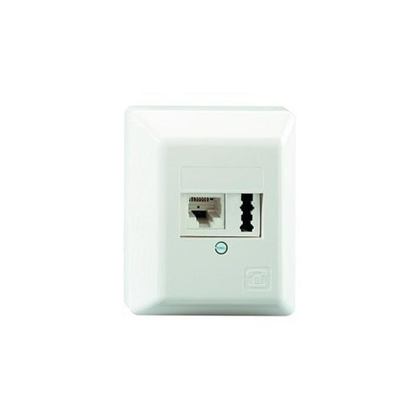 RUTENBECK Kombidose Cat3 APRJ12/TAE 2xRJ12 RAL9010 weiß RJ12 6(6)/TAE6 F+N Schraub designfähig IAE/UAE8(6)-TAE6F+NAPRW, 112744