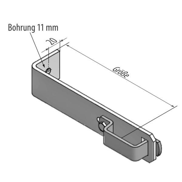 HYMER Standard-Wandhaken, Aluminium, Länge 210 mm, 0050139