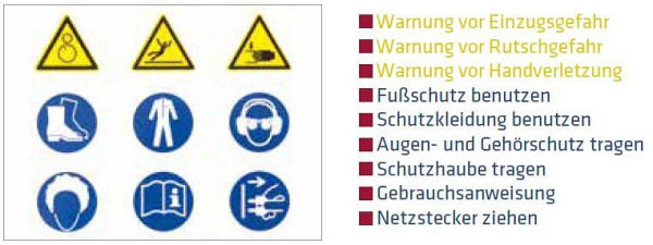 ELMAG Warnschild 'Aufkleber' 100x75mm für Werkzeugmaschinen, 89660