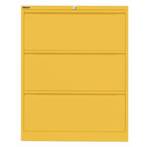 Bisley Hängeregistraturschrank, doppelbahnig, 3 HR-Schubladen, 642 sunflower, DF3642