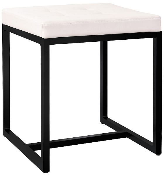 CLP Sitzhocker Barci B Kunstleder, creme, 325066, 4255716336783