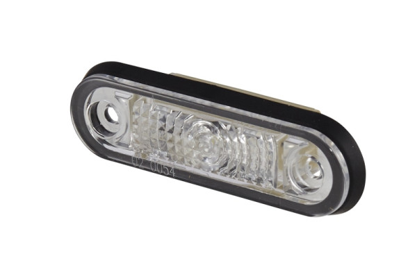 HELLA Positionsleuchte, LED, 12/24V, Einbau/Schraubanschluss, ADR/GGVS, Lichtscheibenfarbe: glasklar, vorne, 2PF 959 590-247