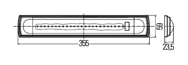 HELLA Innenraumleuchte, LED, 12V, 4.8W, 4000K, Anbau, Lichtscheibenfarbe: glasklar, Innenraum, 2JA 007 373-321