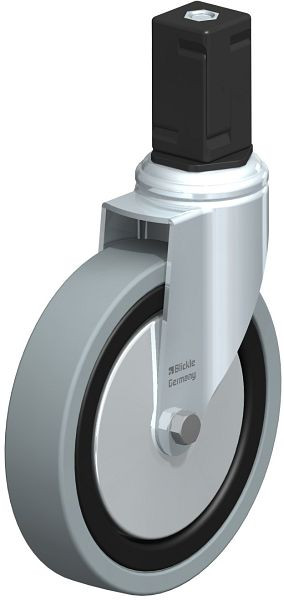 Blickle LKRA-VPA 150K-11-FA-EV17 Apparate-Lenkrolle mit Expander, Vollgummi, Grau, 848486