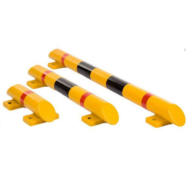 Stein HGS Rammschutzbalken -Massiv-, 1200 mm, mit 2 Reflektorstreifen (rot), und 2 Warnstreifen (schwarz), 19320