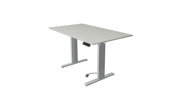 Kerkmann Sitz-/Stehtisch Move 3 tube, B 1400 x T 800 mm, elektrisch höhenverstellbar von 720-1200 mm, lichtgrau, (Montage), 10236511-1